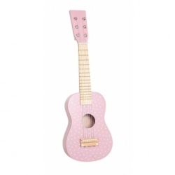 Drewniana gitara różowa...