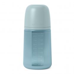 Butelka Silikonowa SX PRO Średni Przepływ 240 ml COLOUR ESSENCE SUAVINEX niebieska