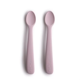 Mushie Łyżeczki Silikonowe do Nauki Samodzielnego Jedzenia 2-Pack Soft Lilac