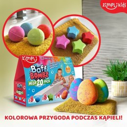 Musujące bomby do kąpieli zmieniające kolor wody Baff Bombz 20 szt. 3+, Zimpli Kids