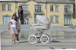 Luksusowy wózek dziecięcy Bebecar Stylo SP952 Szary 2w1
