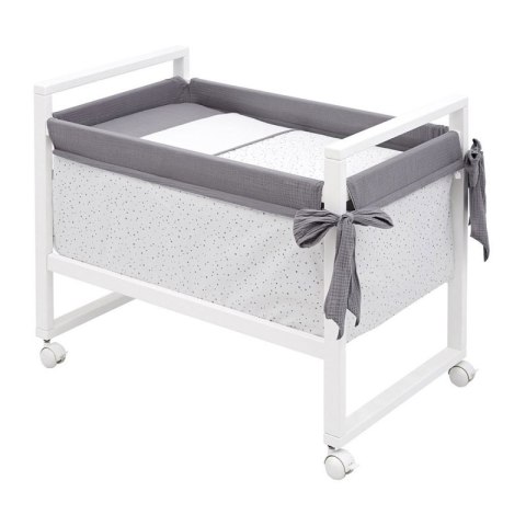 Małe łóżeczko dostawka Next CAMBRASS Astra Grey