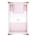 Małe łóżeczko dostawka Une CAMBRASS Essentia Pink / Natural