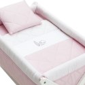 Małe łóżeczko dostawka Une CAMBRASS Essentia Pink / White