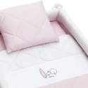 Małe łóżeczko dostawka Une CAMBRASS Essentia Pink / White