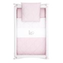 Małe łóżeczko dostawka Une CAMBRASS Essentia Pink / White