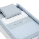 Małe łóżeczko dostawka Une CAMBRASS Forest Blue / White