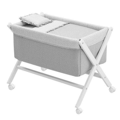Małe łóżeczko dostawka Une CAMBRASS Liberty Grey / White