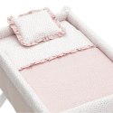 Małe łóżeczko dostawka Une CAMBRASS Liberty Pink / White