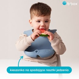 Śliniak z otwartą kieszonką niebieski, b.box