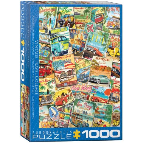 Puzzle 1000 Vintage Travel Collage 6000-5628