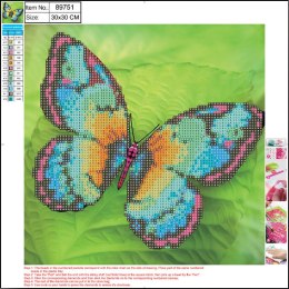 Diamentowa mozaika 5D kit 30x30 cm BUTTERFLY 89751 CENTRUM