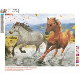 Diamentowa mozaika 5D kit 40x50 cm HORSES 89762 CENTRUM