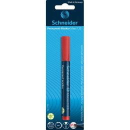 Marker permanentny Schneider Maxx 133 ścięty 1-4mm czerwony blister