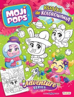 Moji Pops. Książka do kolorowania. seria Adventure + 3 figurki