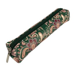 Piórnik mini etui prostokąt paisley kwiaty green BB210055