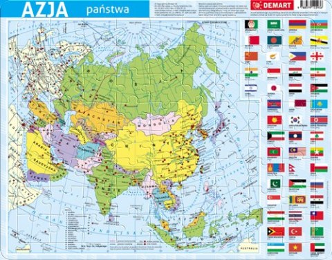 Puzzle 72 ramkowe Azja mapa polityczna