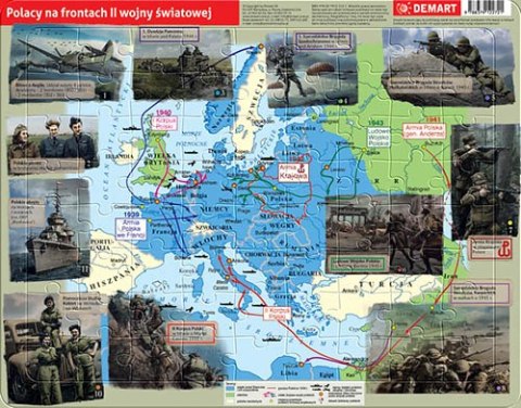 Puzzle 72 ramkowe. Polacy na frontach II wojny światowej