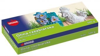 Glina rzeźbiarska samoutwardzalna biała MONA 500 g