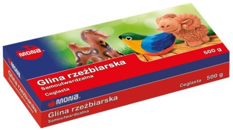 Glina rzeźbiarska samoutwardzalna ceglasta MONA 500 g