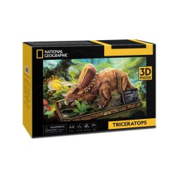 Puzzle 44 3D Triceratops National Geographic license