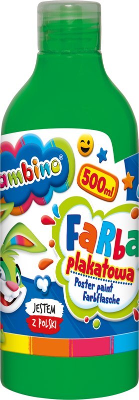 Farba plakatowa 500ml BAMBINO w butelce zielona