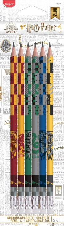 Ołówek z gumką Harry Potter HB 6 szt. blister