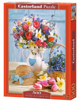 Puzzle 500 Wiosenne kwiaty w wazonie B-53520