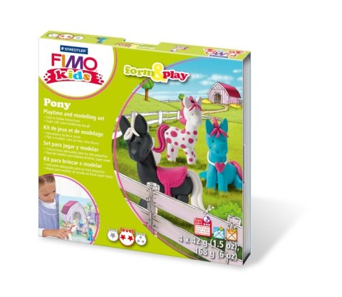 Zestaw Fimo Kids Form&Play Kucyki 4x42 g Staedtler