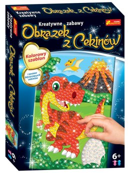 Cekinowy obrazek Dinozaur Trex