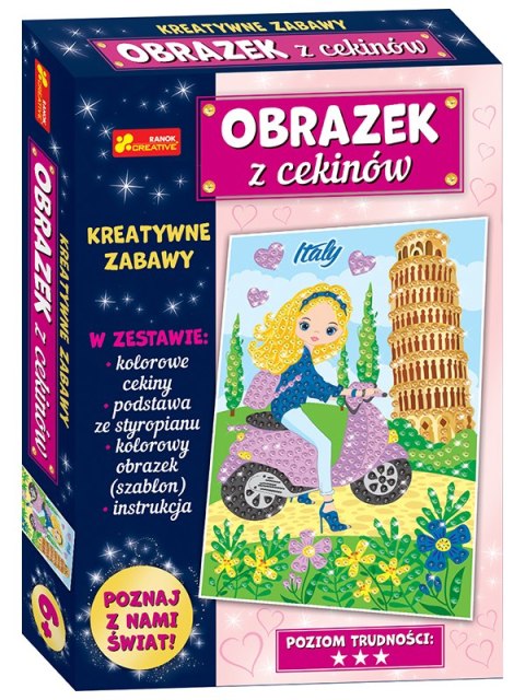 Cekinowy obrazek Podróże małe i duże Włochy