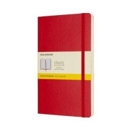 Notes MOLESKINE Classic L (13x21cm) w kratkę czerwony