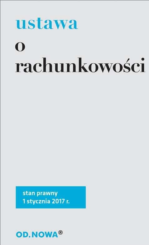 Ustawa o rachunkowości 01. 2017