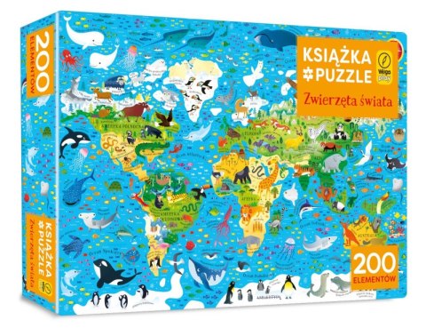 Książka i puzzle Zwierzęta świata 200 elementów