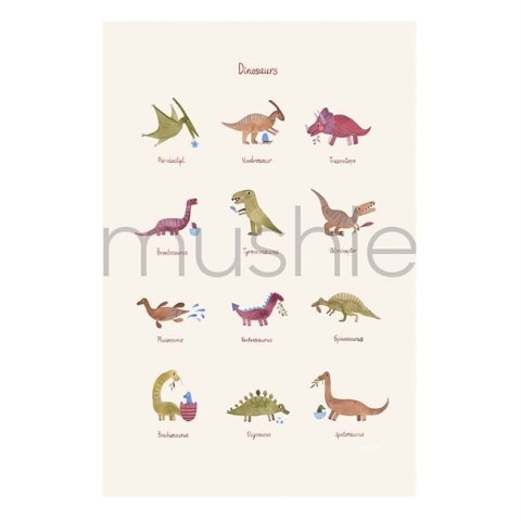 Mushie Plakat Dinosaurs - Large