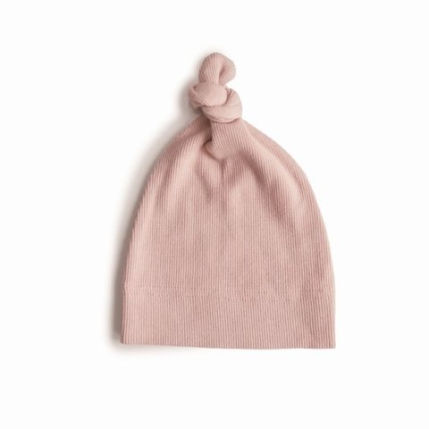 Mushie Beanie - Czapeczka z Supełkiem Blush