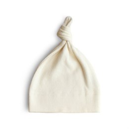 Mushie Beanie - Czapeczka z Supełkiem Ivory