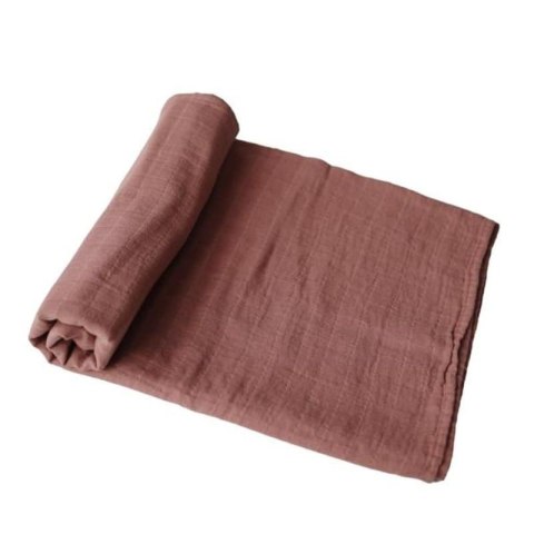 Mushie - otulacz kocyk letni 100% organic cotton Cognac 120 x 120