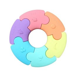 Pierwsze puzzle sensoryczne, pastelowe kółko, Jellystone Designs