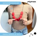 Silikonowy naszyjnik Kamienie, czerwony, Jellystone Designs