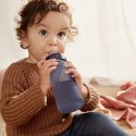 Szklana butelka ze smoczkiem M reagująca na temperaturę, 240 ml, borówkowa, Everyday Baby