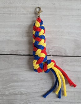 Uwiąz dla Hobby Horse ze sznurka - czerwony/ chaber/ żółty