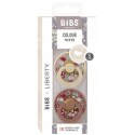 BIBS LIBERTY COLOUR ANATOMICAL 2-PACK CHAMOMILE LAWN WOODCHUCK M Smoczek Anatomiczny kauczuk Hevea