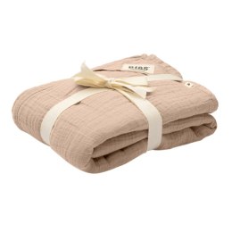 BIBS MUSLIN SWADDLE Kocyk muślinowy 100% ORGANIC COTTON BLUSH 120 x 120 cm