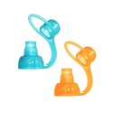 ChooMee SoftSip 2 PACK Aqua/Orange Uniwersalny ustnik silikonowy do saszetek pokarmowych opakowanie podróżne