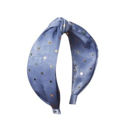 Rockahula Kids opaska do włosy dla dziewczynki Gold Spotty Headband Blue