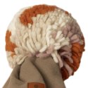 Hi Little One czapka z chustą komplet ALPACA BOHO Cafe Latte/Rust S Pom Pom