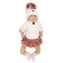 Hi Little One czapka z chustą komplet ALPACA BOHO White/Rust S Pom Pom