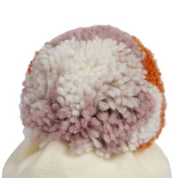 Hi Little One czapka zimowa niemowlęca ALPACA BOHO Ivory/Rust M Pom Pom