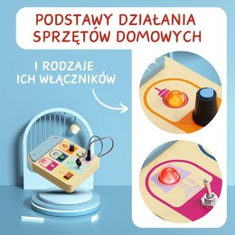 Drewniana tablica manipulacyjna z przełącznikami 36 mies.+ TOPBRIGHT